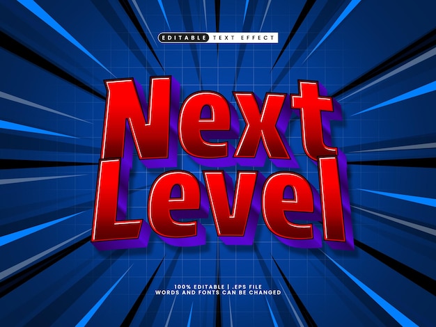 next level 3d editable text effect in game style