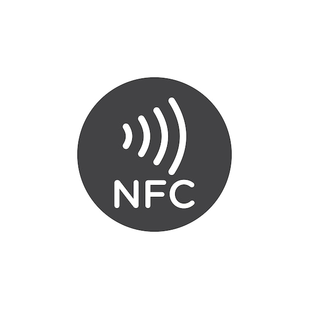 NFC icon Symbol mark in filled style