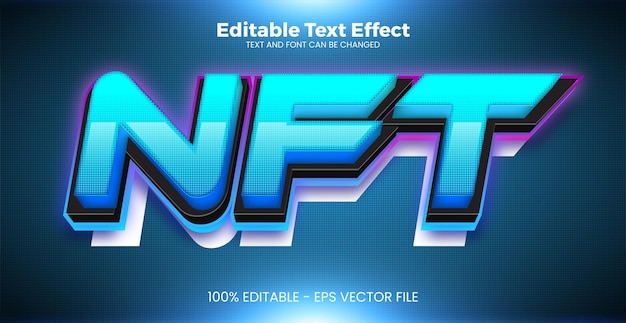NFT editable text effect in modern trend style