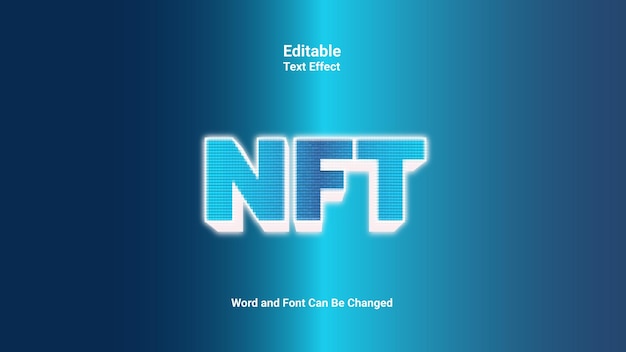 NFT text effect editable text effect