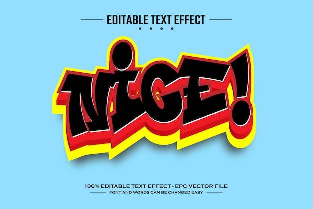 Nice 3D editable text effect template