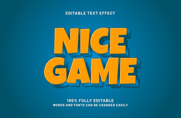 nice game editable text effect in game and kids text style