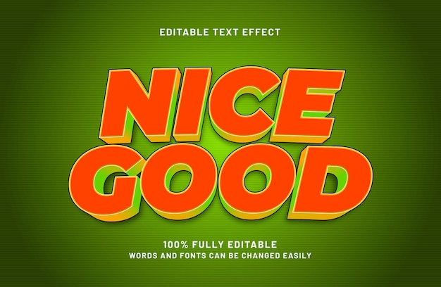 nice good editable text effect in simple and modern text style