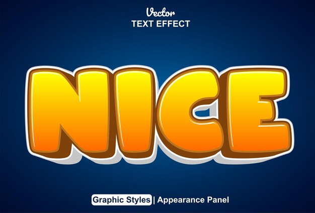 Nice text effect with graphic style and editable