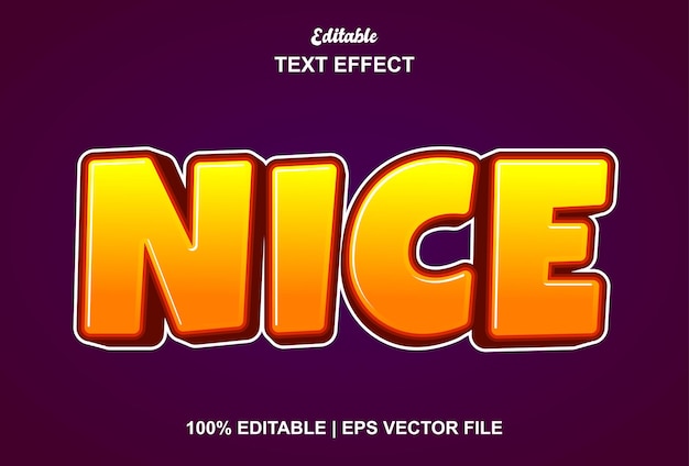 nice text effect with orange graphic style and editable