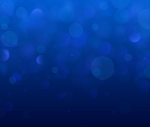 Night bright gold sparkles Light. Blurred bright abstract bokeh. Festive blue luminous background with colorful lights.