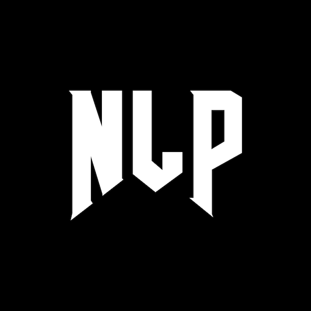 NLP letter logo design for technology company NLP logo design black and white color combination NLP logo NLP vector NLP design NLP icon NLP alphabet NLP typography logo design