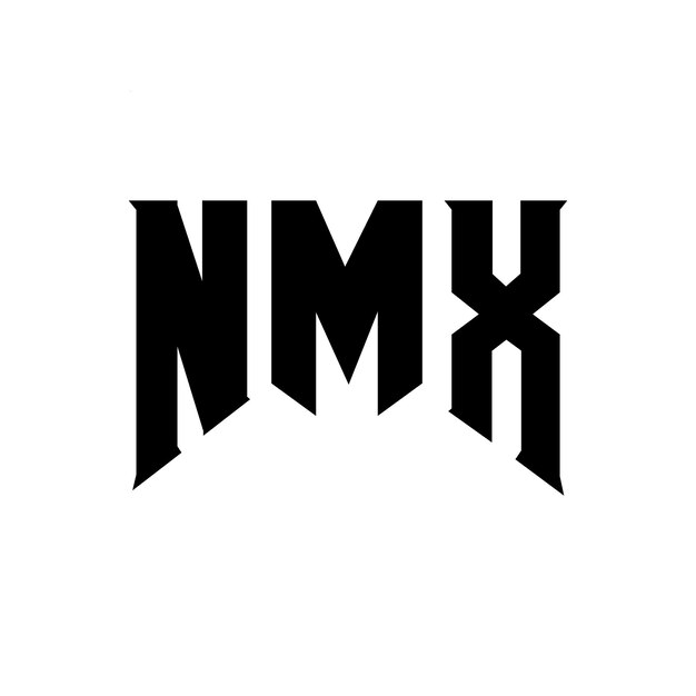 NMX letter logo design for technology company NMX logo design black and white color combination NMX logo NMX vector NMX design NMX icon NMX alphabet NMX typography logo design