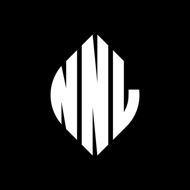 NNL circle letter logo design with circle and ellipse shape