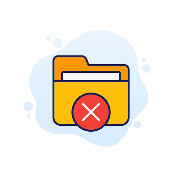 No access to folder icon with outline