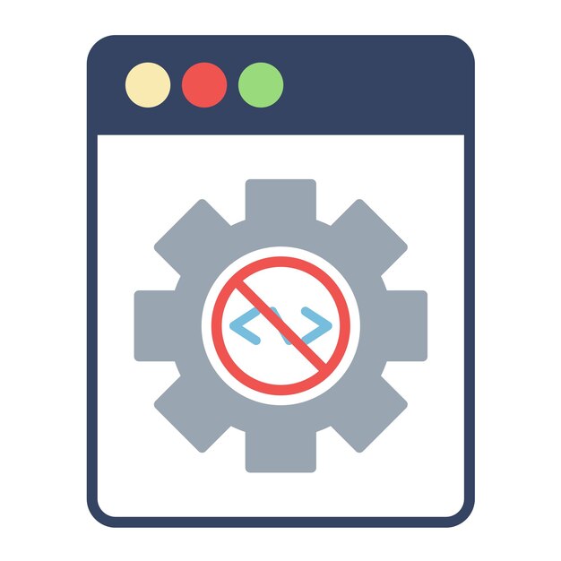 No Code Flat Illustration