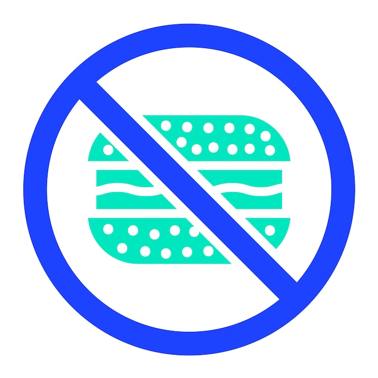 Vektör no food vector icon design illustration