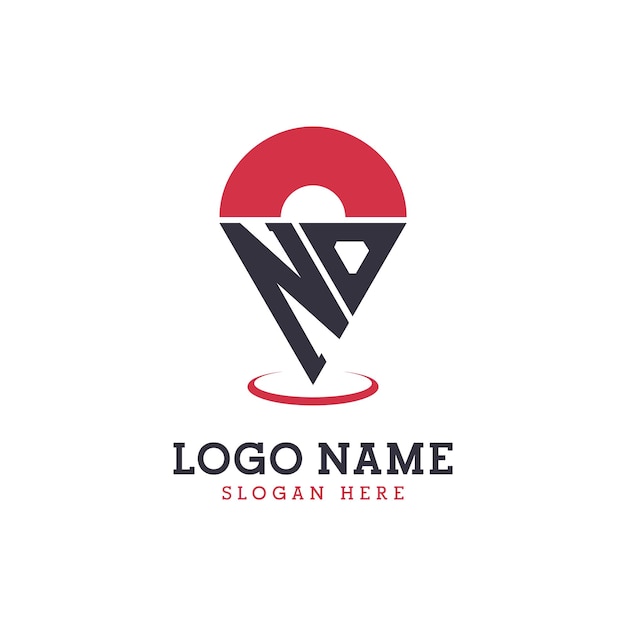 NO Location Icon Design Modern NO Pinpoint Logo for Navigation Map Apps and Location Based Businesses