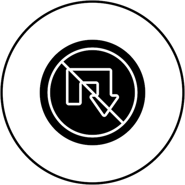 No U Turn icon vector image Can be used for Road Signs
