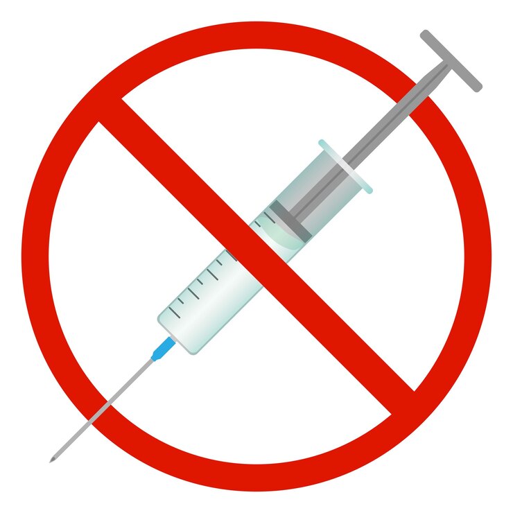 Vektör no vaccination sign