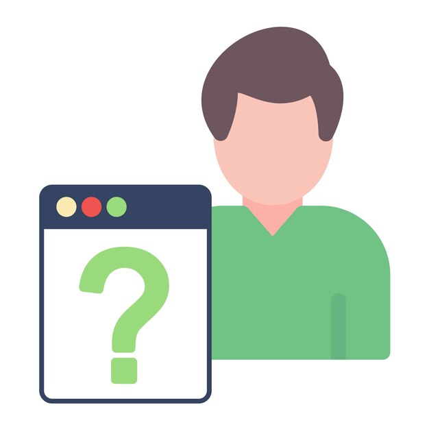 Non Technical User Flat Illustration