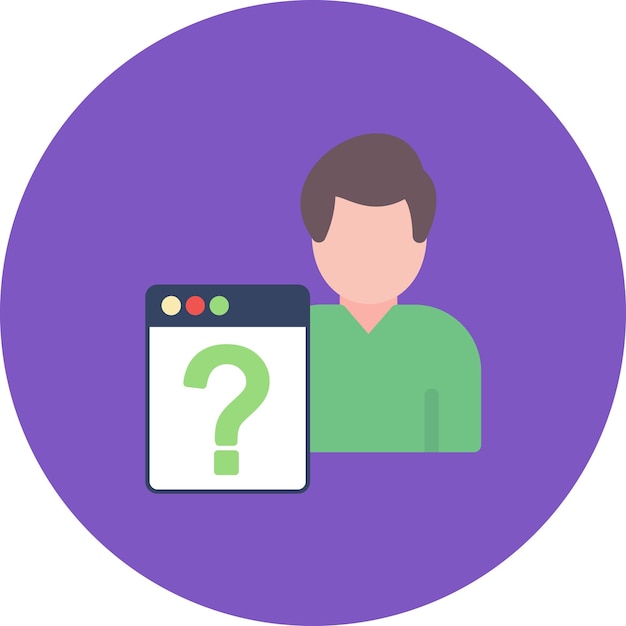 Non Technical User Flat Illustration