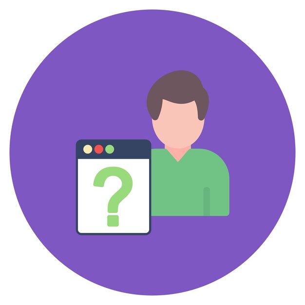 Non Technical User Flat Illustration