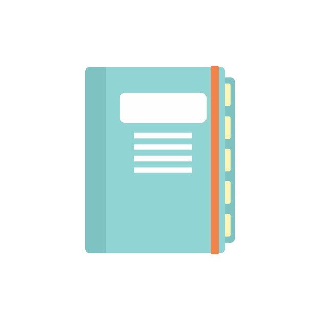 Notebook estimator icon Flat illustration of notebook estimator vector icon isolated on white background