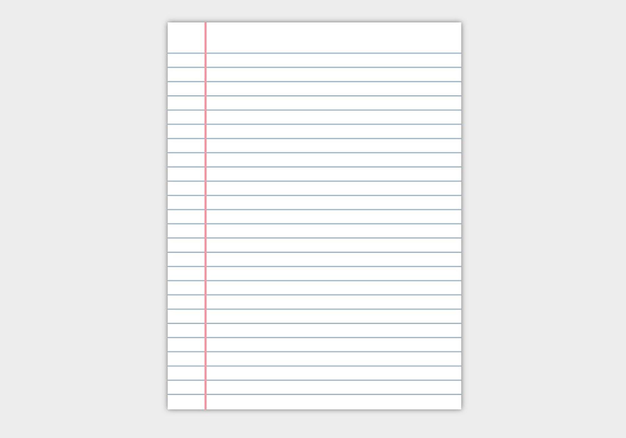 notebook paper vector
