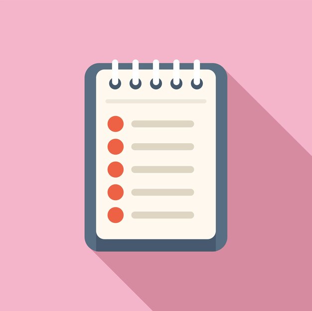 Notebook report icon flat vector Business document Money finance