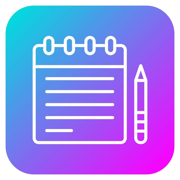 Notebook vector icon Can be used for Office Stationery iconset