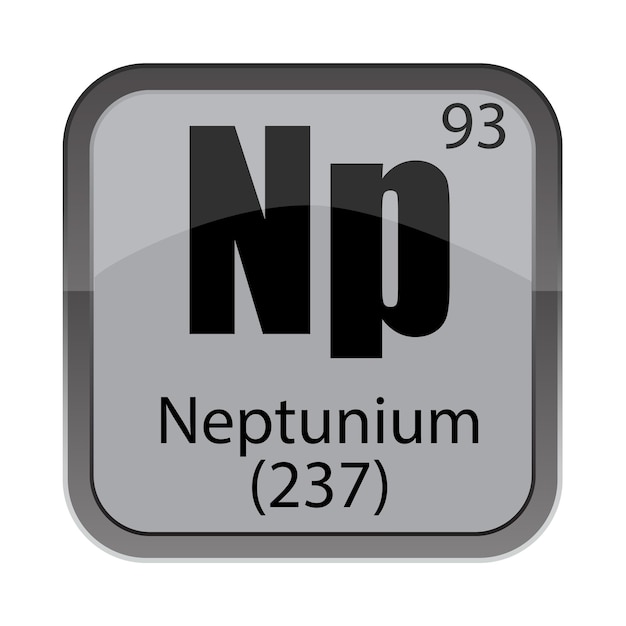 Np Neptunium tile Atomic 93 spelled Mass 237 mention Grey chemical element