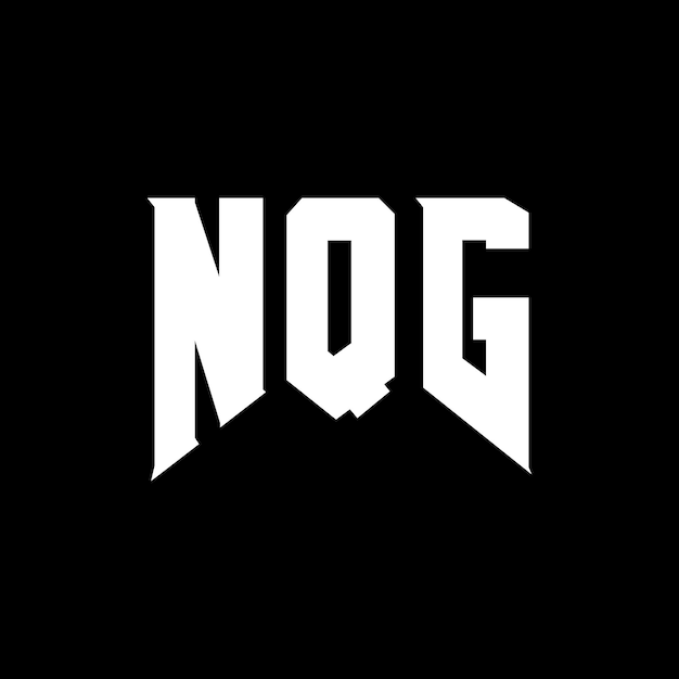 NQG letter logo design for technology company NQG logo design black and white color combination
