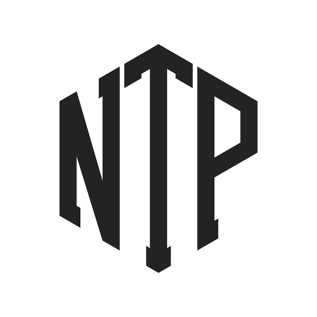 ntp logo design initial letter ntp monogram logo using hexagon shape