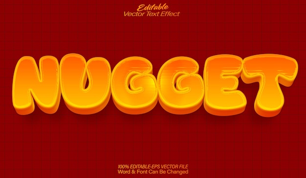 nugget vector text effect editable alphabet cheeseburger hamburger red food