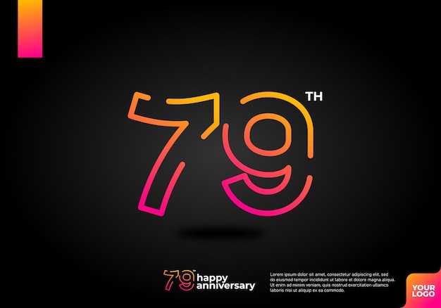 Number 79 logo icon design 79th birthday logo number anniversary 79
