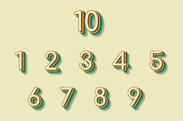 Number Retro Set Design