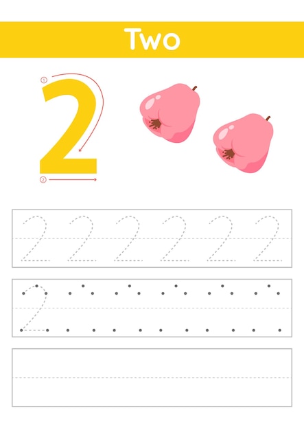 number tracing and counting worksheets