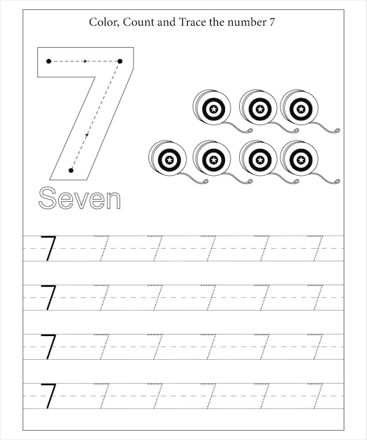 Number Tracing child worksheet Math workbook for kids