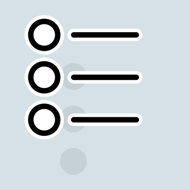 Numbered list line icon Menu button grocery list order shop guest list documents party invitation organizer List concept Vector sticker line icon on white background