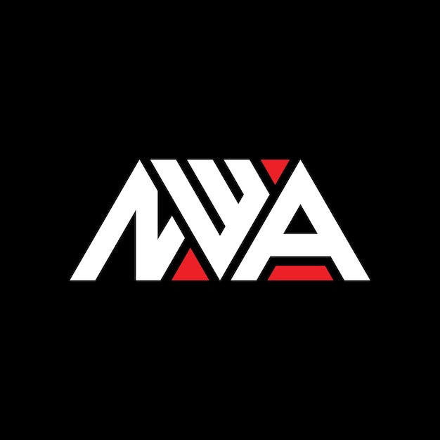 NWA triangle letter logo design with triangle shape NWA triangle logo design monogram NWA triangle vector logo template with red color NWA triangular logo Simple Elegant and Luxurious Logo NWA