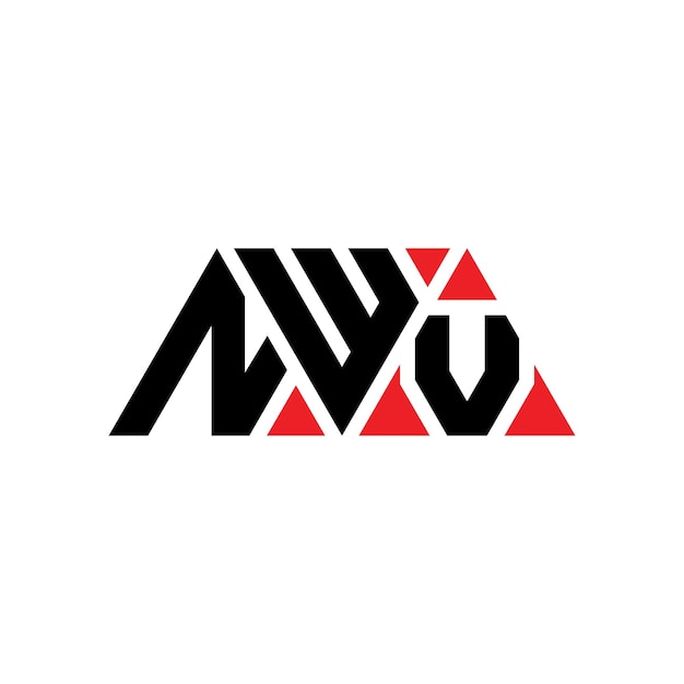 NWV triangle letter logo design with triangle shape NWV triangle logo design monogram NWV triangle vector logo template with red color NWV triangular logo Simple Elegant and Luxurious Logo NWV