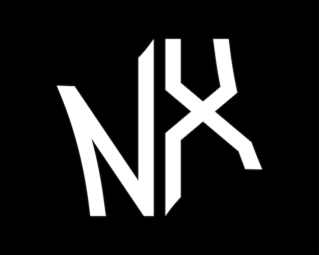 NX letter logo design vector art