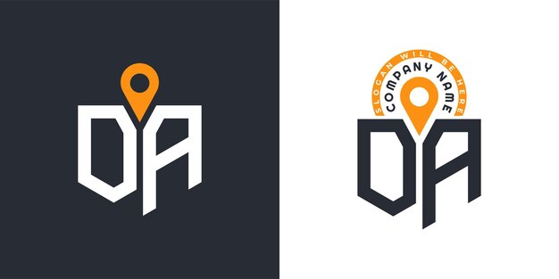 OA Location Logo Bundle Letter OA Logo Dual Vector Icons for Recruitment and Navigation