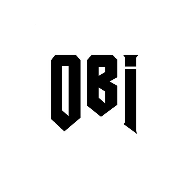 OBI letter logo design for technology company OBI logo design black and white color combination OBI logo OBI vector OBI design OBI icon OBI alphabet OBI typography logo design