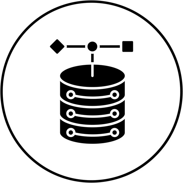 Object Database icon vector image Can be used for Big Data