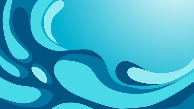 ocean blue color gradient liquid shape background