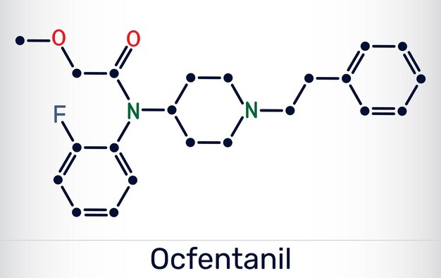 Ocfentanil molecule Synthetic opioid analgesic structurally related to fentanyl