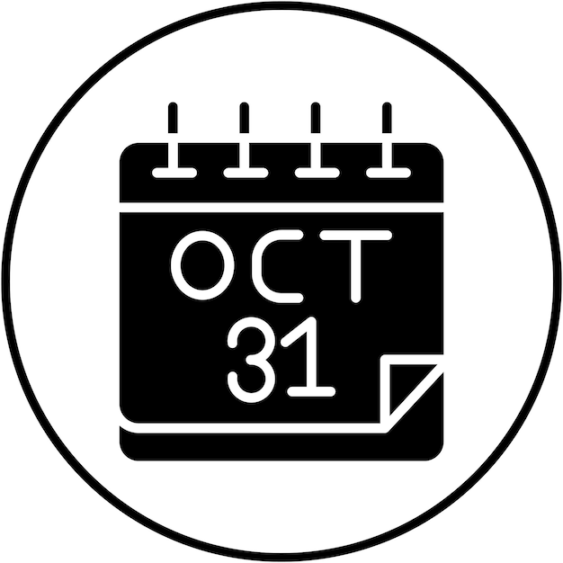 October 31st vector icon Can be used for Halloween iconset
