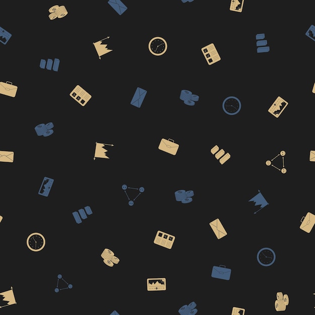 Office Business Seamless Pattern Background Vector illustration