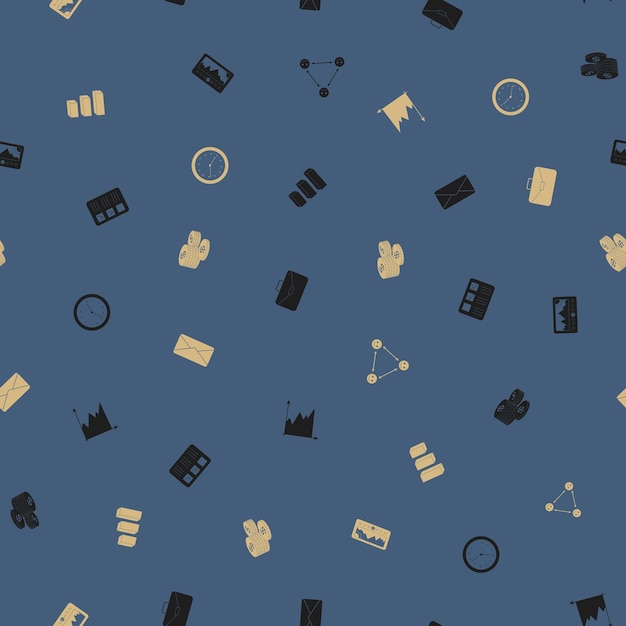 Office Business Seamless Pattern Background Vector illustration