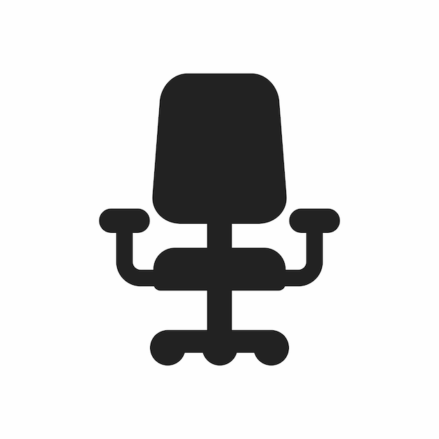 office chair illustration icon on white background