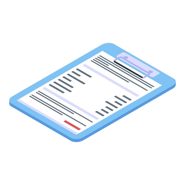 office manager clipboard icon isometric of office manager clipboard vector icon for web design isolated on white background