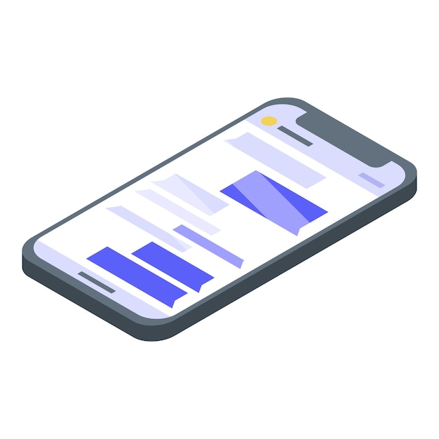 office manager smartphone icon isometric of office manager smartphone vector icon for web design isolated on white background