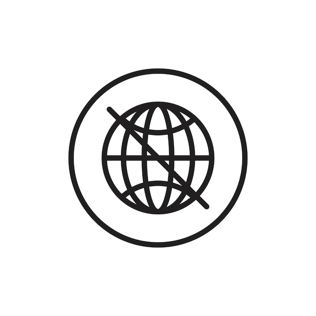 offline icon simple thin outline